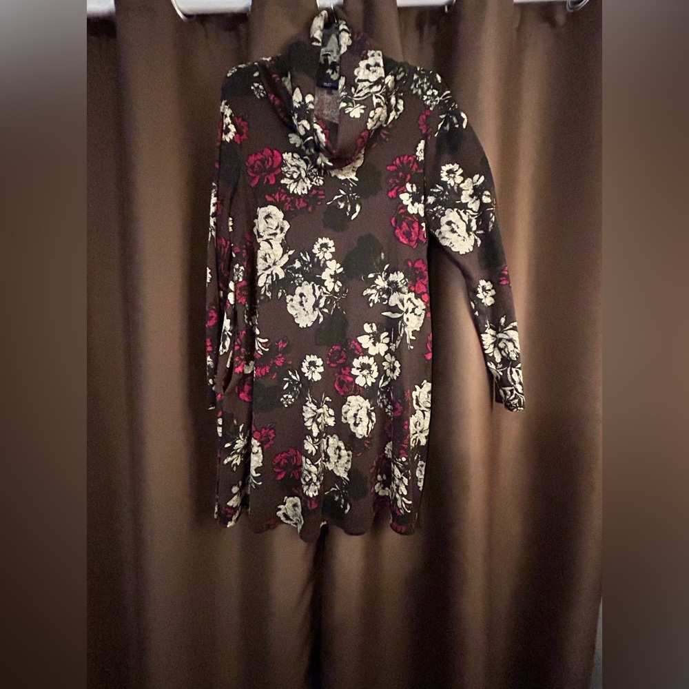 XL Apt 9 eggplant/floral print dress